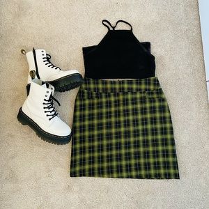 Vintage Plaid Mini Skirt 🐉
